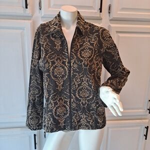 Chico's Elegant Black and Gold Blazer